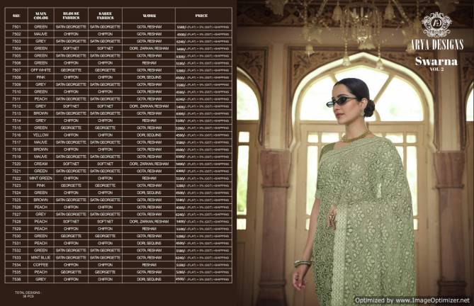Arya Swarna 2 Party Wear Georgette Wedding Wear Heavy Latest Designer Saree Collection
